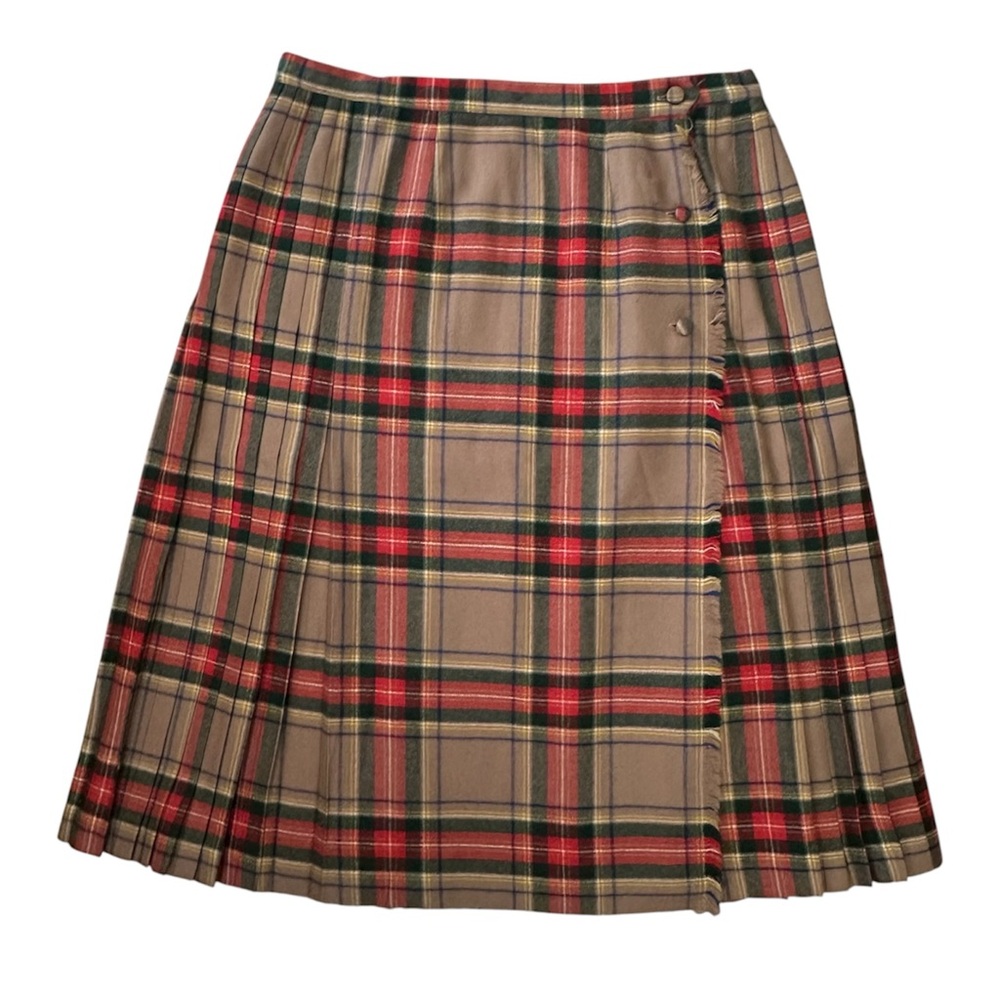Vintage Plaid Pleated Kilt